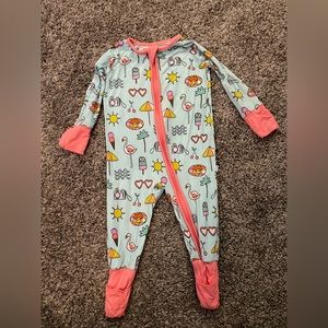 Pool Party Little Sleepies Convertible Footie - Size 3-6 months (Worn once)